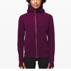 Lululemon dark purple scuba zip hoodie sz 12